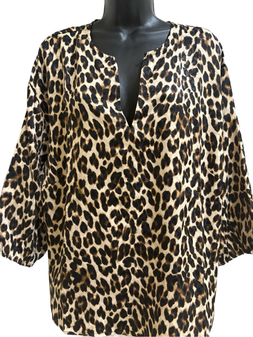 Michael Kors Leopard Print V-Neck Women’s Blouse⭐️NWT⭐️